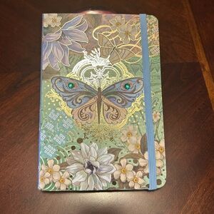 Punch Studio Floral Butterfly Journal with Elastic Band NWOT